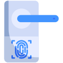 Smart home door finger icon